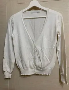 Ray beams レイビームス　カーディガン ホワイト コットンニット