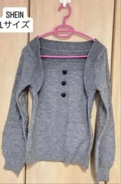 新品未使用 SHEIN ハート柄ニット Lサイズ