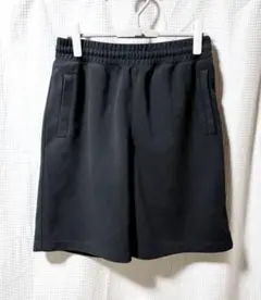 美品 ユニクロシー スウェットワイドショーツ ブラック M UNIQLO C