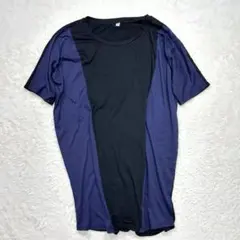 【ユニクロ】クルーネックTシャツ 無地 大きめ ゆるだぼ カジュアル ロング丈