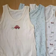 ロンパース 90 綿100% 3枚セット メッシュ