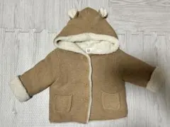 【baby GAP】ベージュ くま耳フード付きニットアウター 80cm