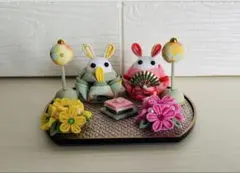 つまみ細工 お雛様飾り 初節句c