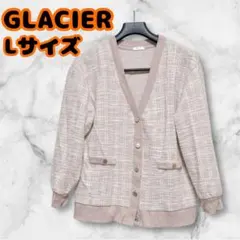 ✨GLACIER ✨グラシア Lサイズ ベージュ 上品カーディガン 春秋