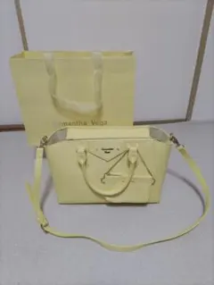 Samantha Vega イエロー ショルダーバッグ アゼル