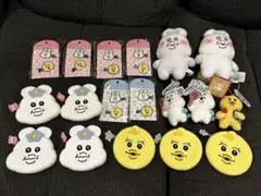 んぽちゃむ　ぬいぐるみ　シリコンポーチ　ヘアクリップ　セット
