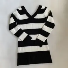 白黒ボーダーニット　M