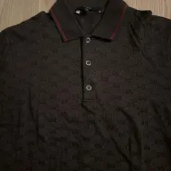 GUCCI GGモノグラムポロシャツ グレー ウェブライン赤紺 - メルカリ