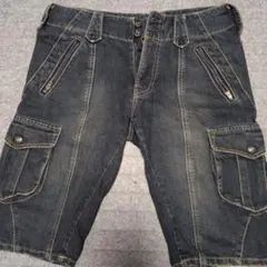 Lee ダークブルー ショートパンツカーゴデニム ハーフパンツ インディゴ