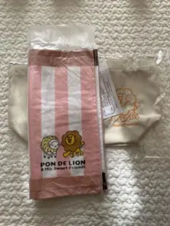 ポン・デ・ライオン&ミスタードーナツ タオル.かばん