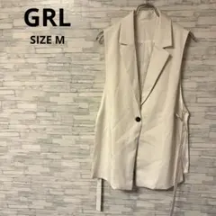 グレイル　ジレ　ベスト　【M】　ホワイト系　おしゃれ　カッコ良い　大人女性　上品のサムネイル
