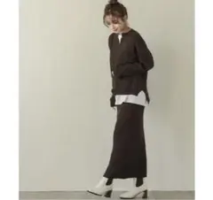 ラジエム ニット ブラウン 新品 セットアップ