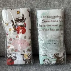 新品未使用わちふぃーるど ダヤン ガーゼてぬぐい セット　2枚