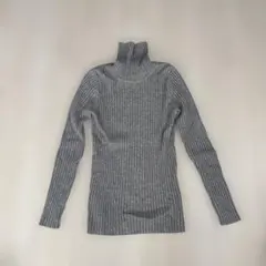 アーバンリサーチドアーズ　リブ編み タートルネックセーター　グレー