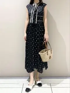 LILY BROWN クラシカル2wayボウタイワンピース