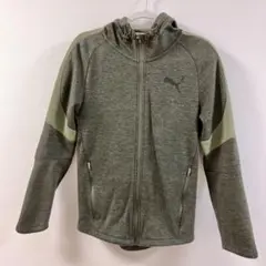 PUMA フード付きジャージ　S オリーブ　スウェット　スポーツ　トレーニング