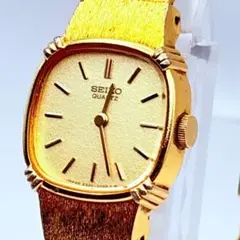 美品 電池交換SEIKO クォーツ 腕時計 ゴールド ヴィンテージのサムネイル