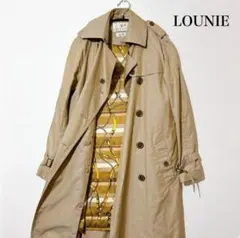 激レア LOUNIE 30周年 スカーフ柄 トレンチコート 高級☆38サイズ
