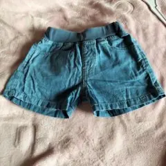 petit main デニムブルー ショートパンツ　80