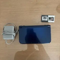 new Nintendo 3DS LL メタリックブルー 本体とACアダプター