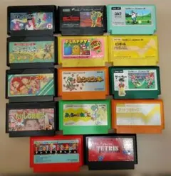 ファミコンソフトセット テトリス・マリオ・ヨッシーなど14本セット ジャンク