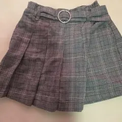 チェック柄キュロットスカート 140