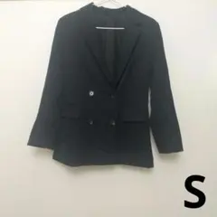 【GU★未使用品】ダブルブレスト テーラードジャケット ブラック S