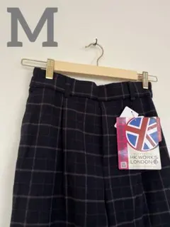 新品未使用タグ付き★HKWORKSLONDON★チェック柄のパンツ★レディースM