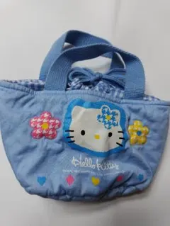 Hello Kitty お弁当袋 ランチバッグ 青 レトロ