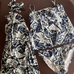 セパレート水着 タンクトップとビキニショーツとワンピースの3点セット