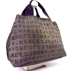 美品✨ シャルルジョルダン ハンドバッグ 濃茶 ナイロン 3層 軽量 レディース