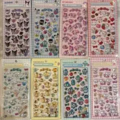 新品8点セット　立体シール　サンリオ
