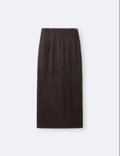 GU ベロアナローマキシスカート Ｍ ブラウン