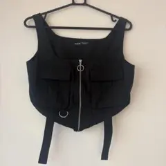 SHEIN ブラック ビスチェ ポリスコスのサムネイル