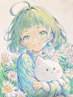 女の子と猫ぐるみ