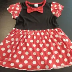 ミニーマウス風ドット柄ワンピース