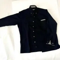 ZERO ブラック 長袖シャツ 48 黒 日本製 オシャレ ユニセックス