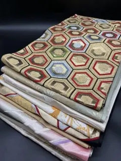 袋帯　まとめ売り　10本　リメイク　ハギレ　練習用　65のサムネイル