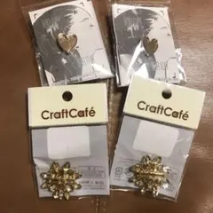 レジン　イヤークリップ&ブローチセット