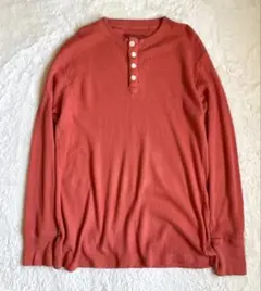 N*u様 00s old uniqlo ヘンリーネックサーマルロンT Y2Kar