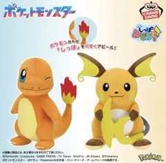 タグ付き新品 送料込み ポケットモンスター しっぽみてみて 파이리 ライチュウ