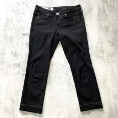 【美品】マリテフランソワジルボー ストレッチ ステッチクロップドパンツ 黒 Mのサムネイル
