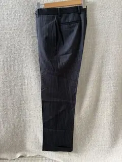 ◆美品◆スラックスパンツ　ネイビー紺ピンストライプ　メンズ
