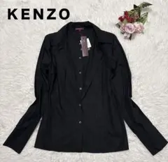 【新品】ケンゾー レイヤード長袖シャツ ドッキング ブラウス 花柄プリント ＸＬ