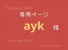 ayk様専用ページです。