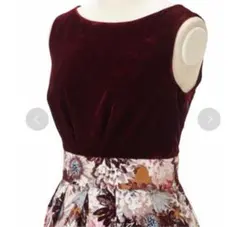 Aimer エメ ベルベットフラワードレス ワンピース