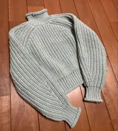 H&M エイチアンドエム　 ニットセーター　 ブルーグリーン サイズS