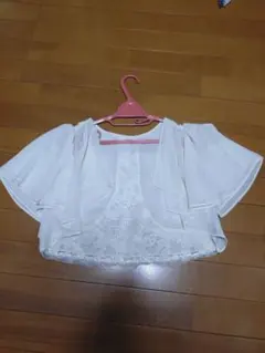 結婚式 お呼ばれ ボレロ シフォン レース ホワイト