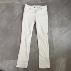 SOMETHING. ホワイトテーパードデニムパンツ