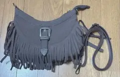ウエスタンフレンジバッグ ショルダーバッグ ブラウン